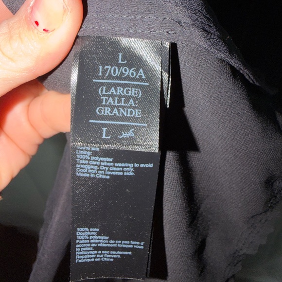 ALLSAINTS Jayda Black Silk Sleeveless Zip Front Asymmetrical Dress Size L - Picture 11 of 12